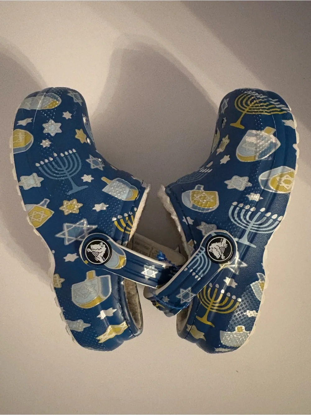 Crocs Classic Lined Hanukkah Clogs Kids Size 8